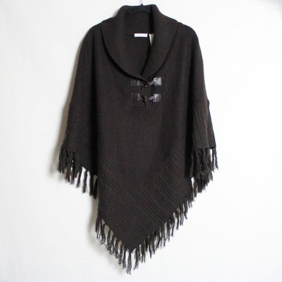 Tweeds Brown Wool Poncho - Picture 12 of 12